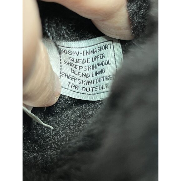 Bearpaw Womens Emma Short Boot Size 9 Sheepskin Wool Blend Black Winter Footwear - Picture 6 of 12